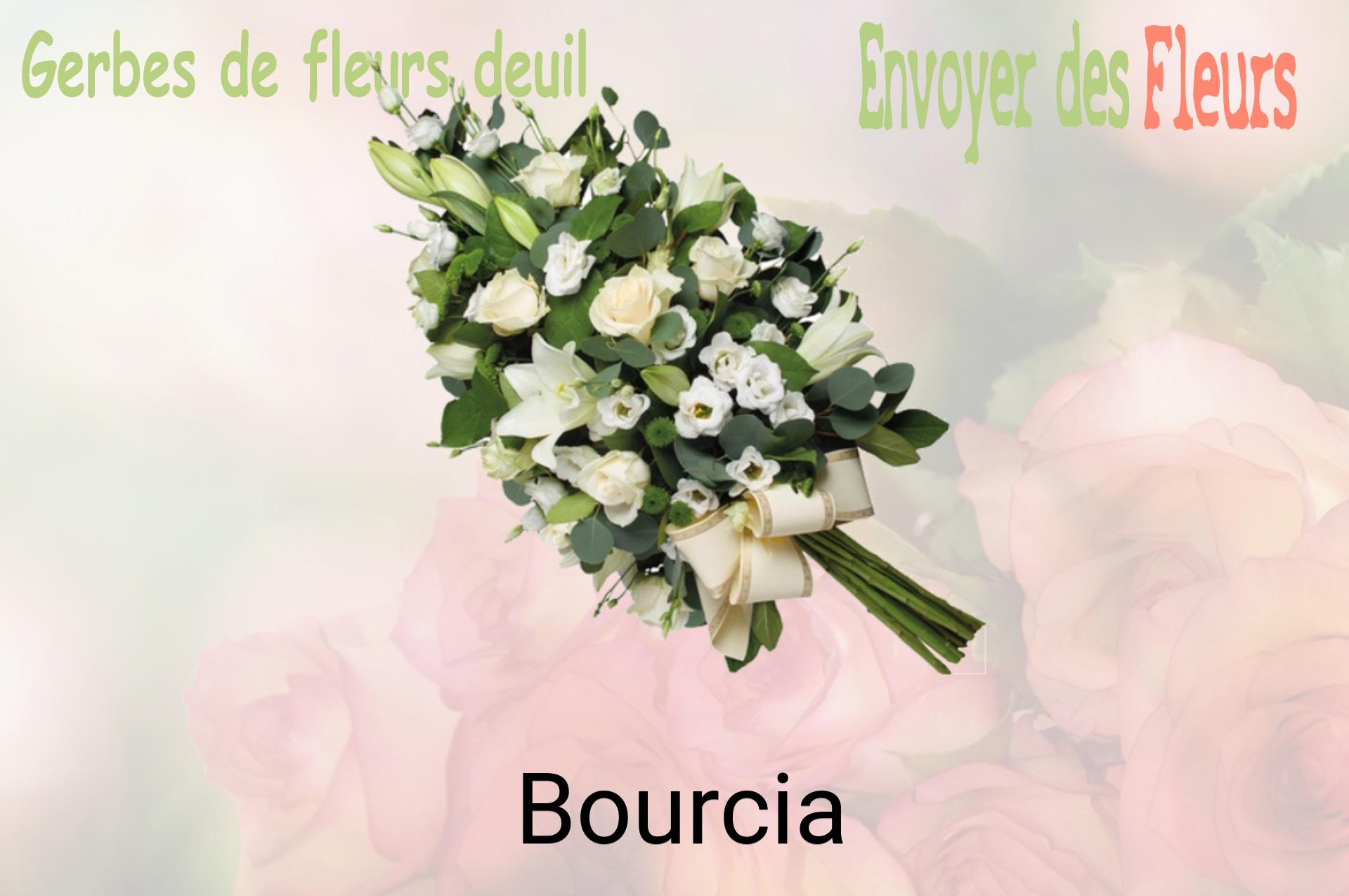 Gerbe de fleurs de deuil livrée à Bourcia